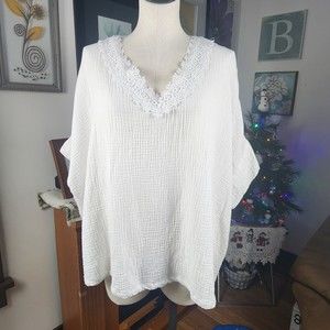 Jones & Co Textured Brushed Cotton Top 1X